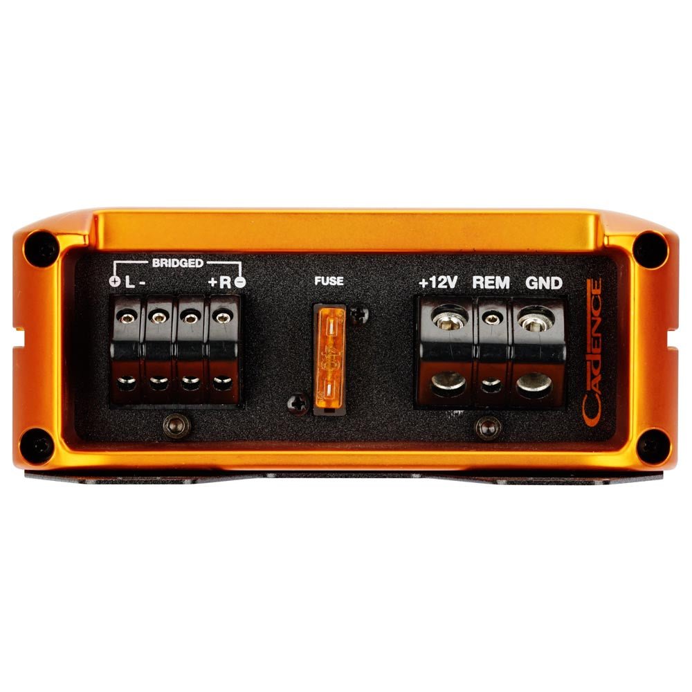 Cadence XAM400.2 2 - Channel Class D Powersports Amplifier - 400W RMS Orange Anodized Full Range Micro Amp - Cadence Amplifier for car audio systems