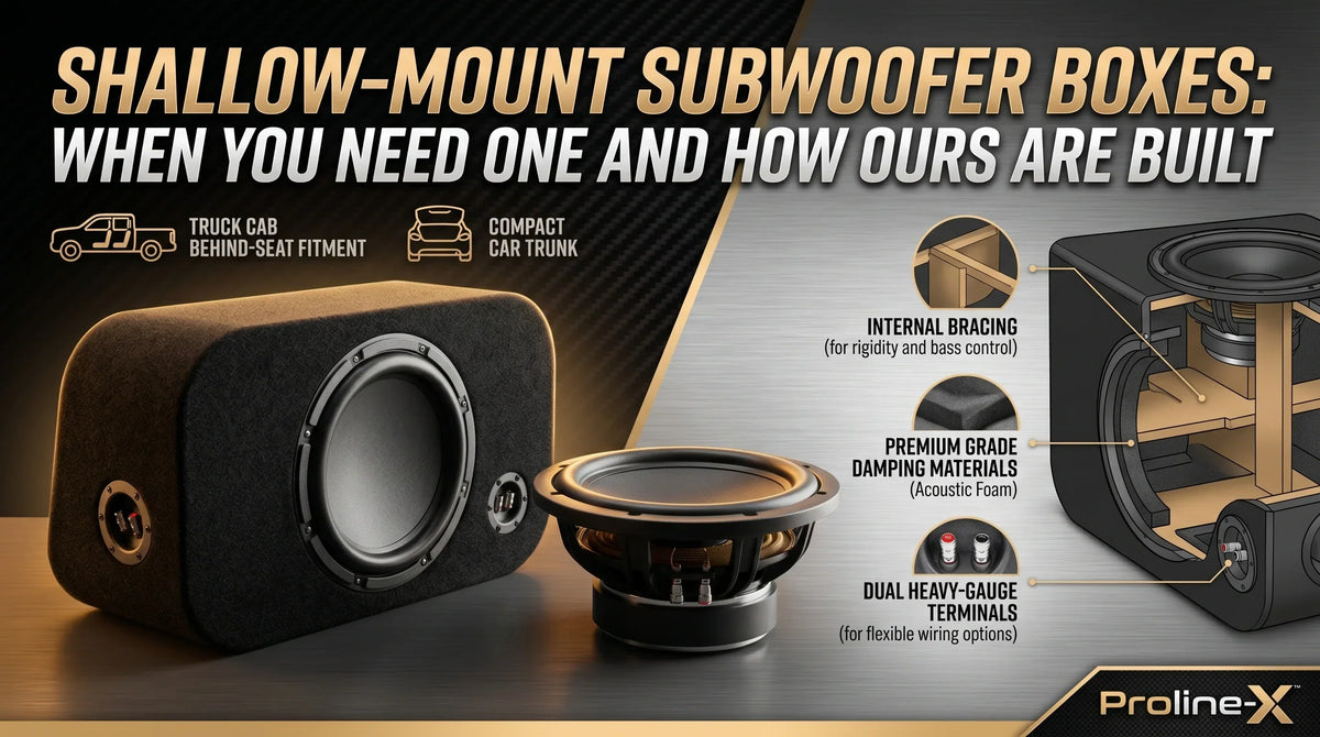 Shallow-Mount Subwoofer Boxes: When You Need One, and How Ours Are Built