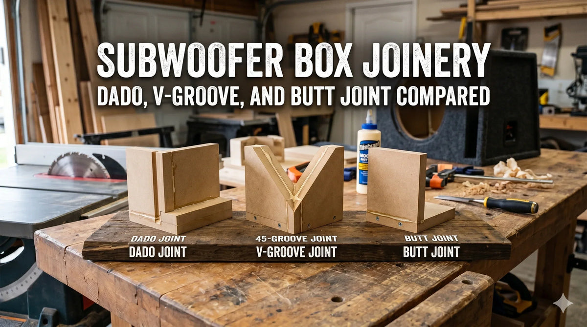 Subwoofer Box Joinery: Dado, V-Groove, and Butt Joints Compared