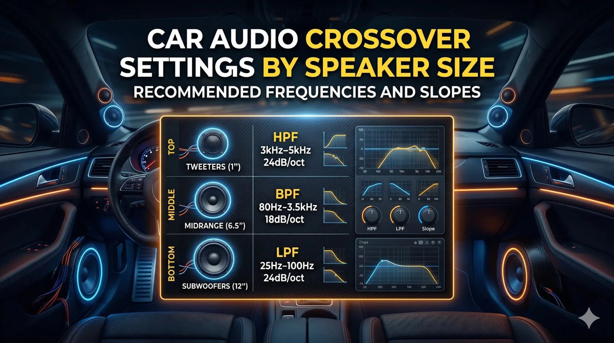 Car Audio Crossover Settings by Speaker Size: Recommended Frequencies and Slopes