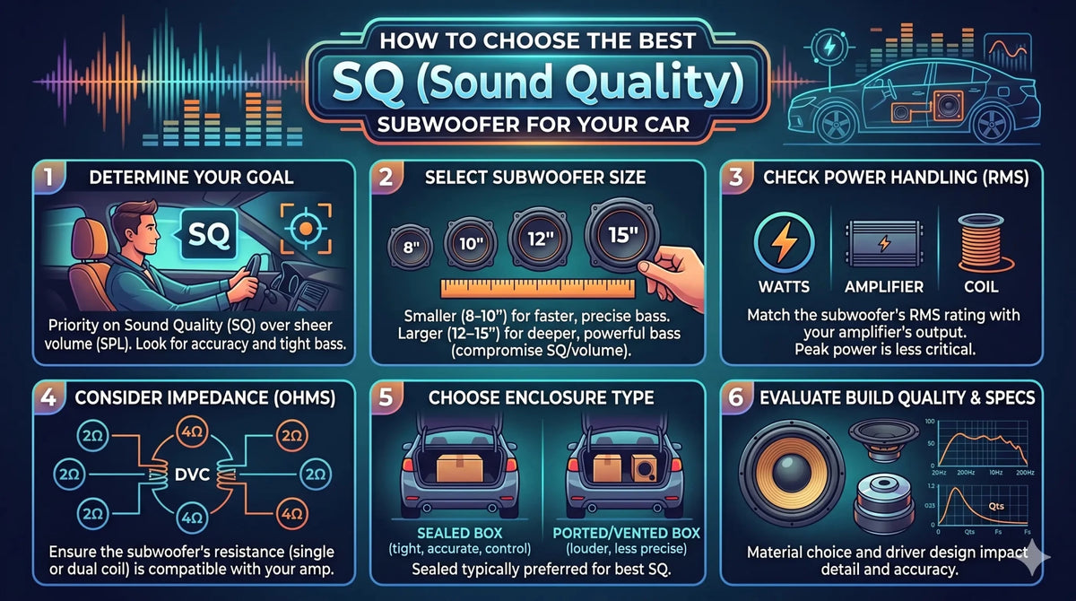 How to Choose the Best SQ Subwoofer for Your Car