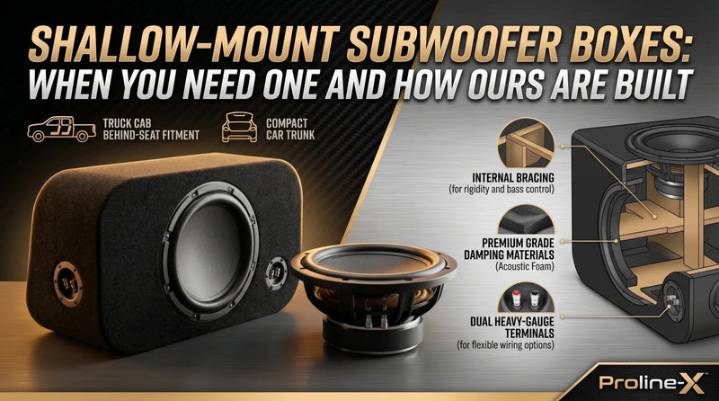 Shallow-Mount Subwoofer Boxes: When You Need One, and How Ours Are Built - Audio Intensity