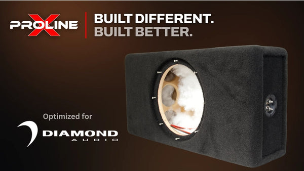 Proline X subwoofer enclosures built for Diamond Audio subwoofers.