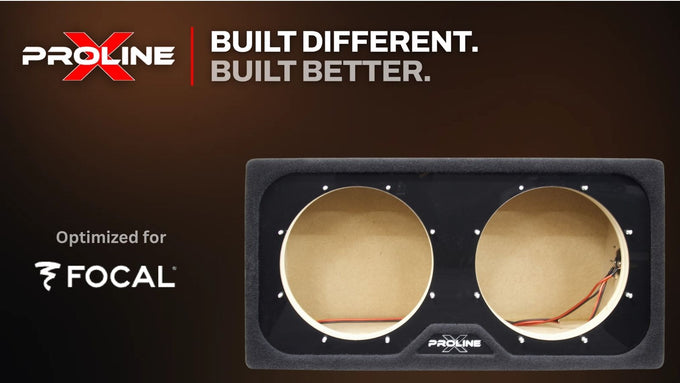 Proline X subwoofer enclosures built for Focal subwoofers.