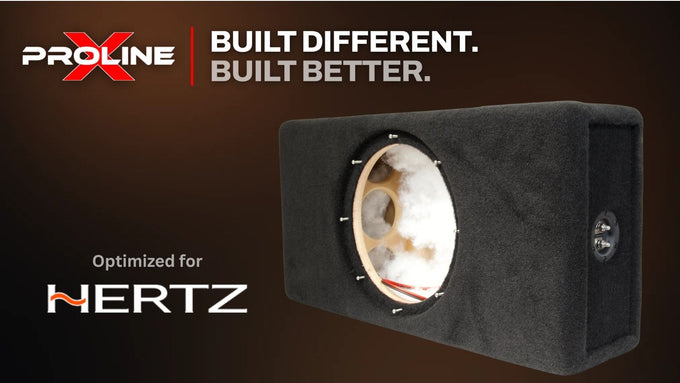 Proline X subwoofer enclosures built for Hertz subwoofers.