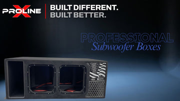 Proline X professional series subwoofer enclosure high-performance banner.