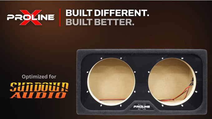 Proline X Performance Optimized down fire sealed dual 10 inch subwoofer enclosure for the Kicker Solo-Baric L7T