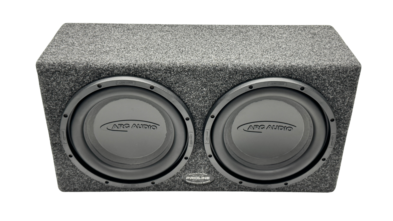 Proline X Performance Wedge P12-WDS III dual 12 sealed enclosure with Arc Audio X2 subwoofers