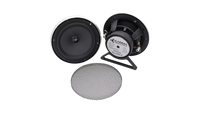 A pair of black and silver KAPMA Allure 6 inch midbass speakers shown disassembled, with one speaker face, the other showing the internal cone and backplate, and a separate circular metal grille on a white background.