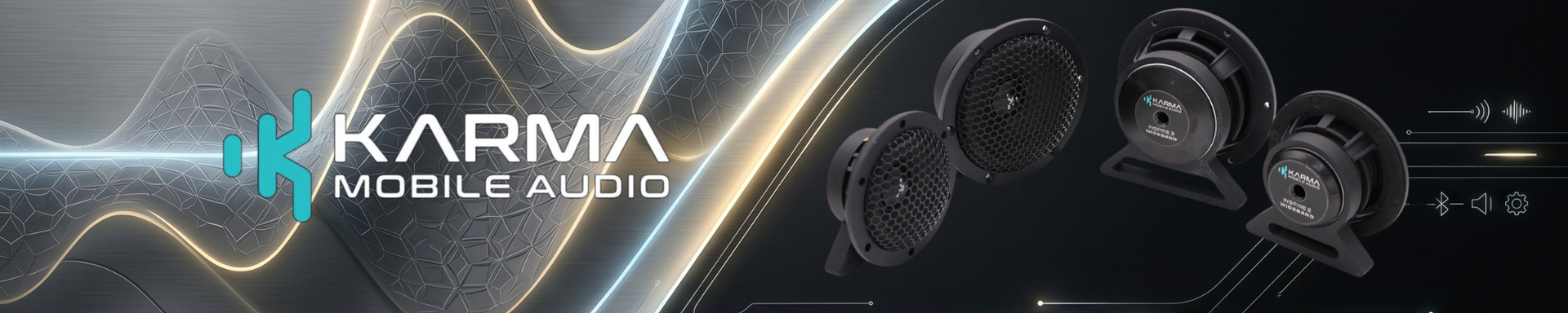 Karma Mobile Audio Banner featuring inspire 2 inch and inspire 3 inch