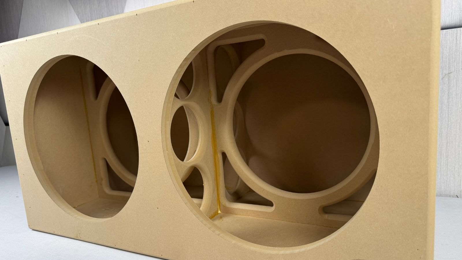 Dual Sealed Subwoofer Box Pre Carpet rounded corners