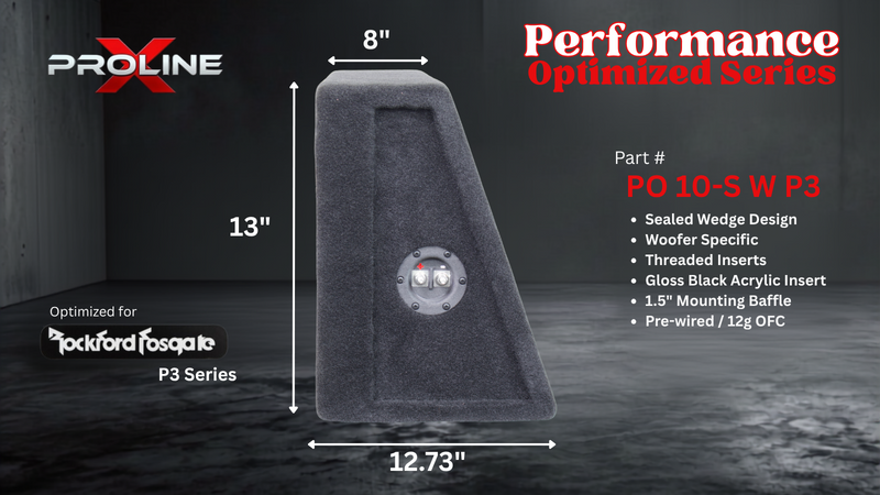 Performance Optimized Wedge Sealed 10" Enclosure | Rockford Fosgate P3D2-10