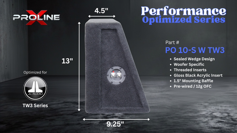 Performance Optimized Wedge Sealed 10" Enclosure | JL Audio 10TW3-D4