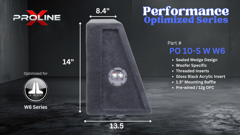 Performance Optimized Wedge Sealed 10" Enclosure | JL Audio 10W6v3