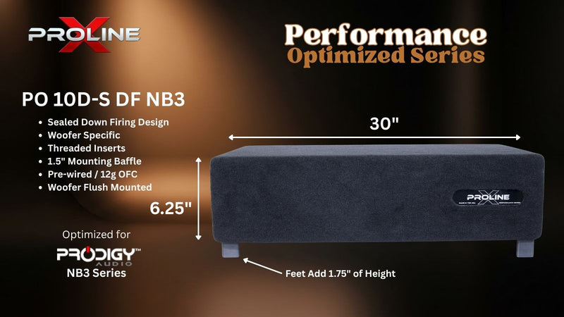Performance Optimized Down Fire Sealed Dual 10" Enclosure | Prodigy NB3-10