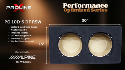 Performance Optimized Down Fire Sealed Dual 10" Enclosure | Alpine RSW10