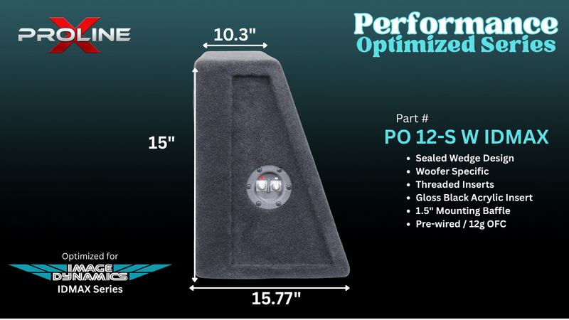 Performance Optimized Wedge Sealed 12" Audiophile Enclosure | Image Dynamics IDMAX12 V.4