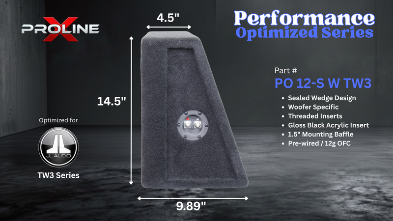 Performance Optimized Wedge Sealed 12" Enclosure | JL Audio 12TW3-D4