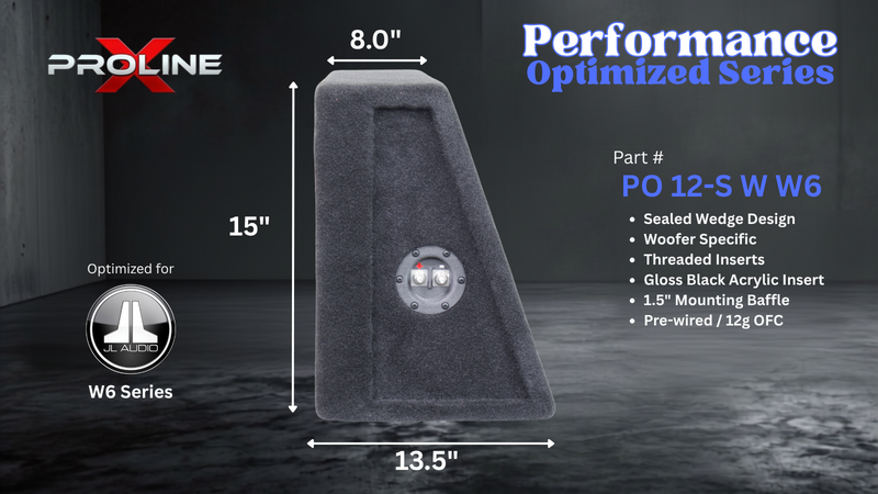 Performance Optimized Wedge Sealed 12" Enclosure | JL Audio 12W6v3