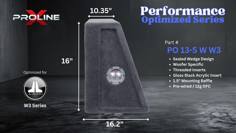 Performance Optimized Wedge Sealed 13" Enclosure | JL Audio 13W3v3