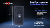 Proline X PO 10-S DF L7T sealed down fire enclosure, end panel with recessed terminal cup, 15 by 5.4 inches.