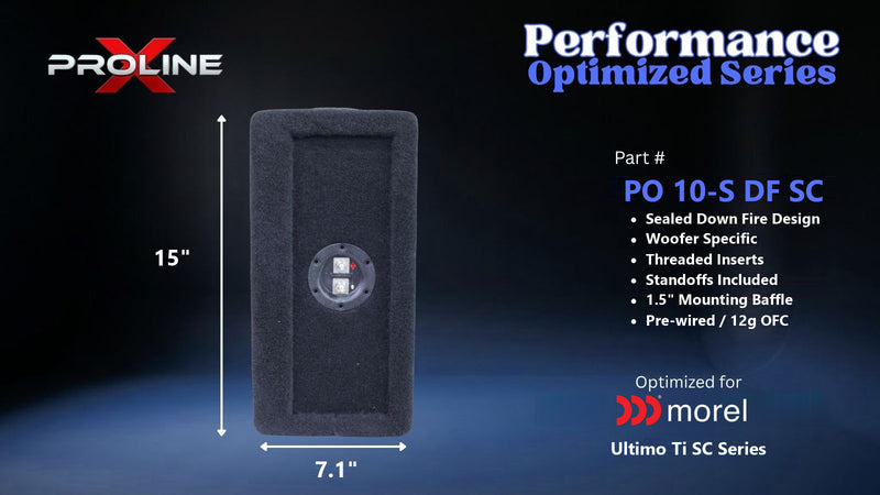 Proline X PO 10-S DF SC sealed down fire enclosure, end panel with recessed terminal cup, 15 by 7.1 inches.