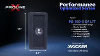 Proline X PO 10D-S DF L7T sealed down fire enclosure, end panel with recessed terminal cup, 15 by 8.7 inches.