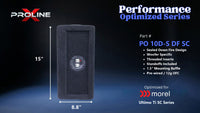 Proline X PO 10D-S DF SC sealed down fire enclosure, end panel with recessed terminal cup, 15 by 8.8 inches.