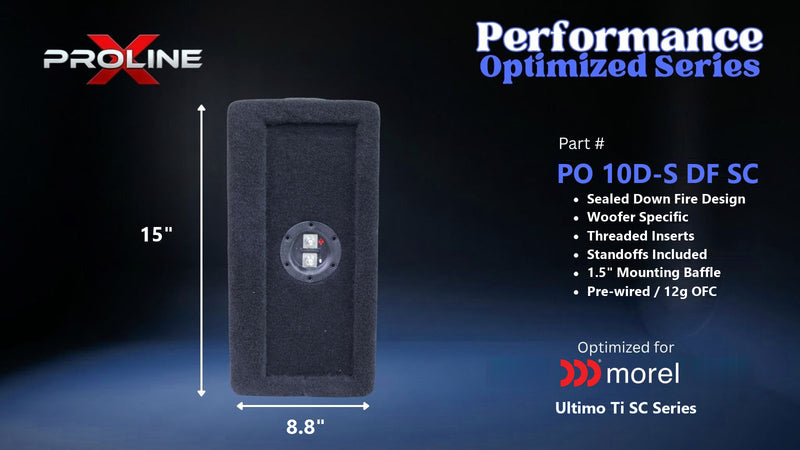 Proline X PO 10D-S DF SC sealed down fire enclosure, end panel with recessed terminal cup, 15 by 8.8 inches.