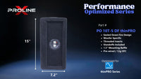 Proline X PO 10T-S DF thinPRO sealed down fire enclosure, end panel with recessed terminal cup, 15 by 7.2 inches.
