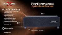 Proline X PO 10-S DFW GUS sealed down-fire wide enclosure for the ResoNix GUS-10, 41 inches wide by 5.5 inches tall, feet add 1.75 inches of height.