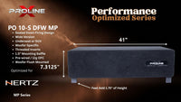 Proline X PO 10-S DFW MP sealed down-fire wide enclosure for the Hertz Mille Pro MP 250, 41 inches wide by 7.3125 inches tall, feet add 1.75 inches of height.