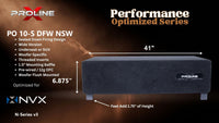 Proline X PO 10-S DFW NSW sealed down-fire wide enclosure for the NVX NSW10v3, 41 inches wide by 6.875 inches tall, feet add 1.75 inches of height.