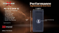 Proline X PO 10-S DFW SC sealed down-fire wide enclosure, end panel with side-mounted terminal cup, 7.1875 inches tall by 12 inches deep.