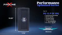 Proline X PO 12-P DF IDQ ported down fire enclosure, end panel with recessed terminal cup, 18.00 by 7.75 inches.