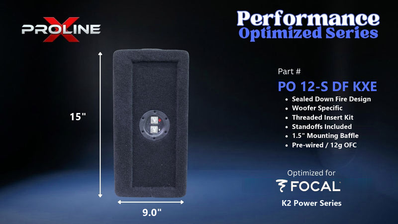 Proline X PO 12-S DF KXE sealed down fire enclosure, end panel with recessed terminal cup, 15 by 9.0 inches.