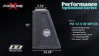 Proline X PO 12-S W MF12S sealed wedge, side profile with recessed terminal cup, 13.19 inch base, 15 inches tall.