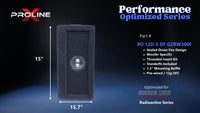 Proline X PO 12D-S DF GZRW300F sealed down fire enclosure, end panel with recessed terminal cup, 15 by 15.7 inches.