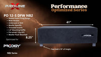 Proline X PO 12-S DFW NB2 sealed down-fire wide enclosure for the Prodigy NB2-12, 41 inches wide by 8.25 inches tall, feet add 1.75 inches of height.