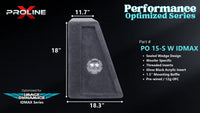 Proline X PO 15-S W IDMAX sealed wedge, side profile with recessed terminal cup, 18.3 inch base, 18 inches tall.