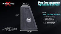 Proline X PO 18-S W AA275 sealed wedge, side profile with recessed terminal cup, 18.1 inch base, 21 inches tall.