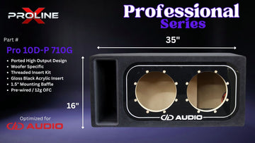 DD Audio 710g Dual Box: Ported 10" Professional Series Enclosure