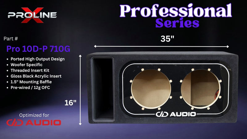 DD Audio 710g Dual Box: Ported 10" Professional Series Enclosure