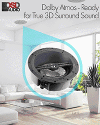 OSD ACE870 8" Angled Trimless LCR In-Ceiling Speaker (Single) OSD