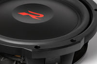 Close-up of the Alpine RS-W12D2 cone and R-Series logo