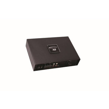 Black electronic device with 'X2' branding on a white background