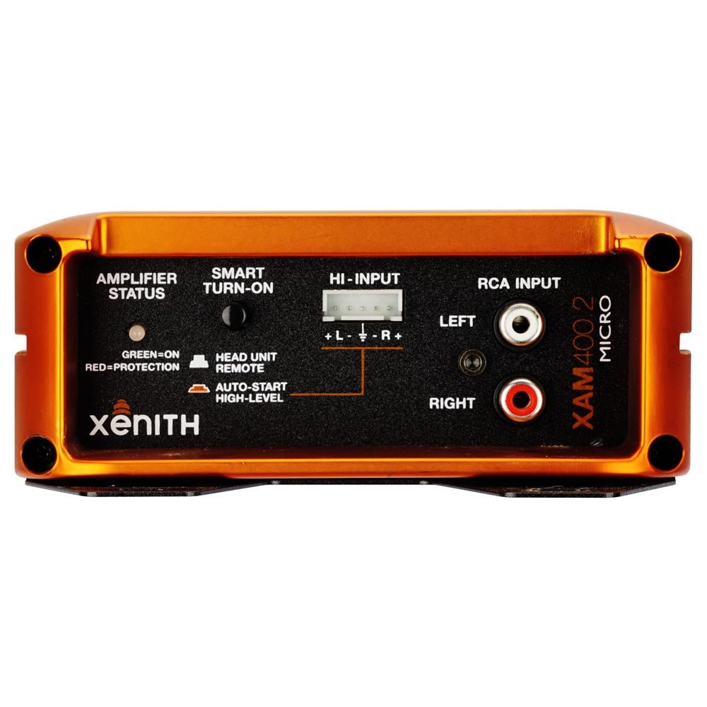 Cadence XAM400.2 2 - Channel Class D Powersports Amplifier - 400W RMS Orange Anodized Full Range Micro Amp - Cadence Amplifier for car audio systems