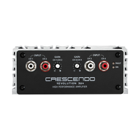 High-performance amplifier with 'Crescendo' branding on a white background