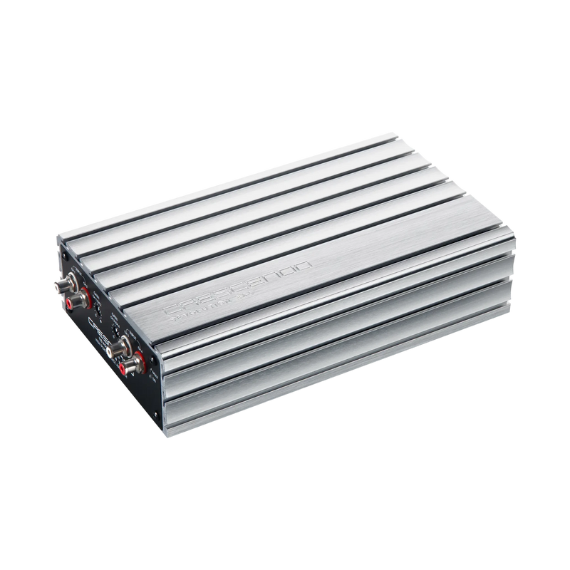 Silver amplifier on a white background
