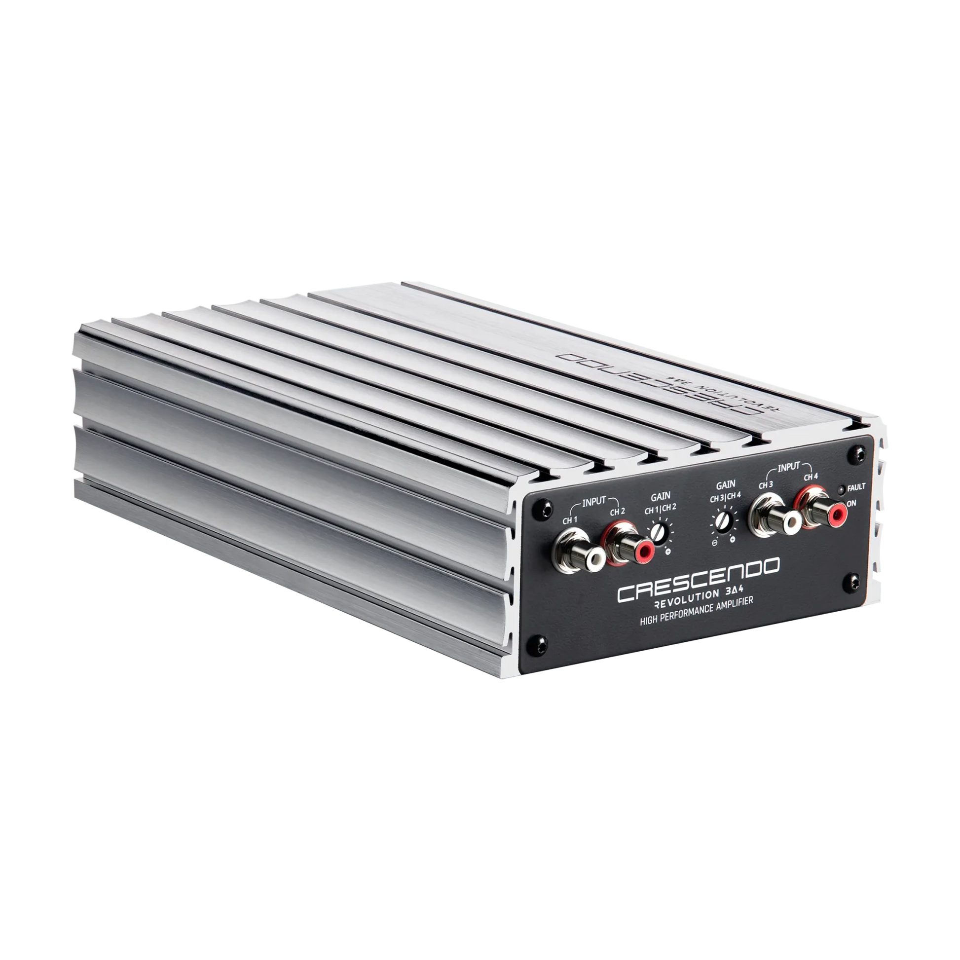 Crescendo audio amplifier on a white background